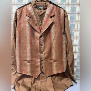 Resistol Rodeo Gear shirt, WAH Maker Vest. Men’s size large. Western cowboy